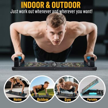 Дошка для віджимань Push Up Board, 24 в 1, складана, портативна, з двома ручками. Багатофункціональний стенд для віджимань. Ефективне тренування м'язів для чоловіків та жінок