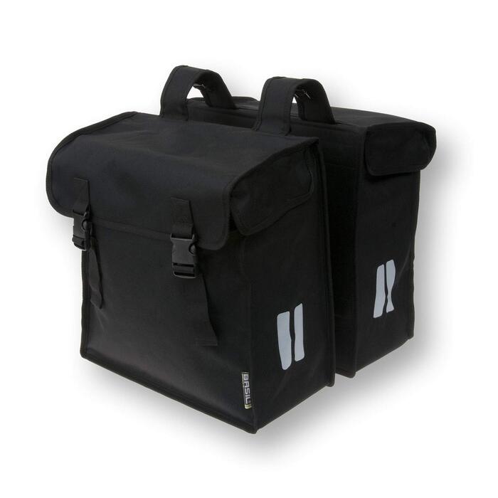 Велосумка Basil Mara XXL Doppelpacktasche чорна, 47л, 36x16x45 см - Подвійна сумка на велосипед