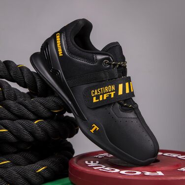 Взуття для важкої атлетики CASTIRON LIFT: кросівки для пауерліфтингу, важкої атлетики та CrossFit, для чоловіків та жінок (40 EU, Gold)