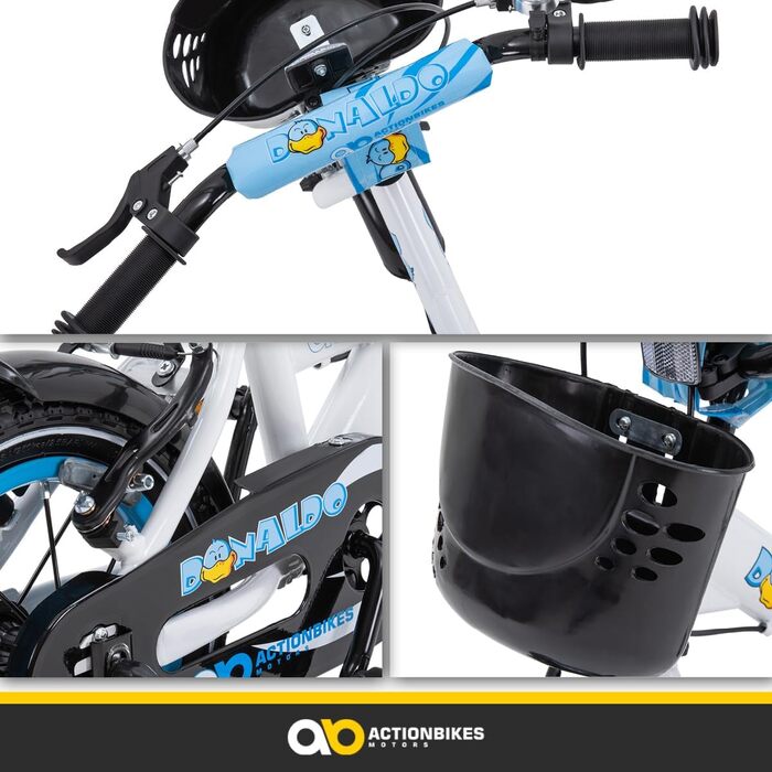 Дитячий велосипед Actionbikes 12/16/20 дюймів, V-Brake, для хлопчиків і дівчаток, з крилами, від 2 до 9 років
