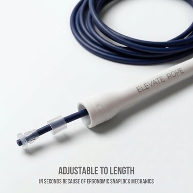 Професійний стрибковий канат Elevate Speed Rope MAX з PVC та нейлоновим сердечником, 5 мм, до 3 метрів, колір Marine Blue