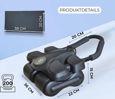 Ролер для пресу (ролер для живота) - тренажер для дому для чоловіків та жінок. Ролер для пресу, фітнес-обладнання для дому.