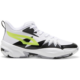 Баскетбольні кросівки Puma Genetics для чоловіків, білий-електрик лайм, 43-44 EU