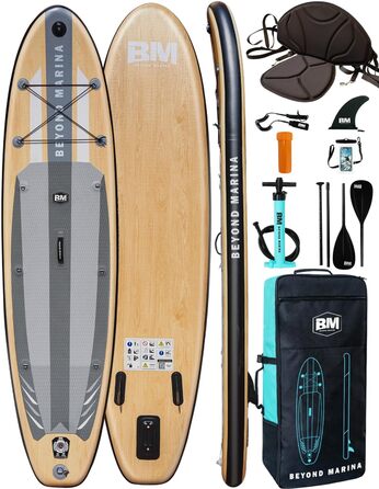 Надувний SUP-борд BEYOND MARINA 2-в-1 з сидінням, аксесуари, 320x81x15 см, білий