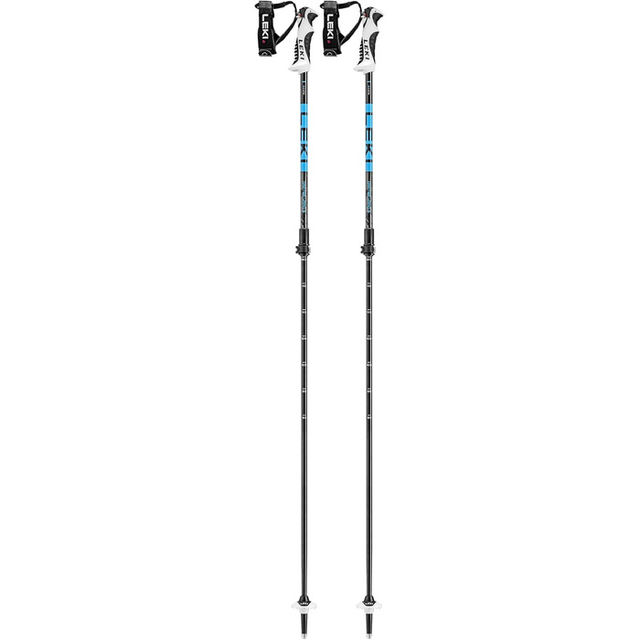 Дитячі лижні палиці LEKI Drifter Vario S, 90-120 см, чорні-блакитні-антрацит