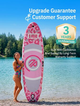 Надувний SUP Борд Niphean 305см з крилами балансу та міцним аксесуаром для дорослих, для йоги, Candy Leopard з StabilTrac