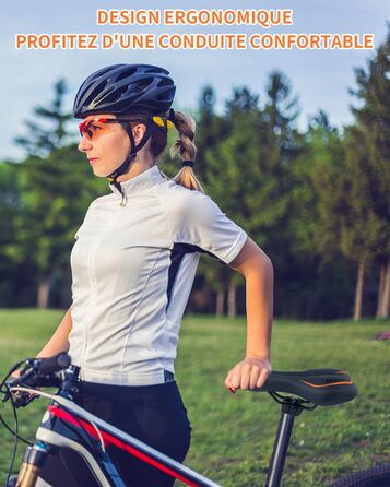 Велосипедне сідло MSDADA Gel MTB: комфортне, ергономічне, водонепроникне для MTB, BMX, шосе, міських велосипедів та спінбіків (чоловіче/жіноче)