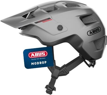 Велосипедний шолом ABUS MoDrop для MTB, сріблястий, розмір S (51-55 см), міцний, з вентиляцією, унісекс