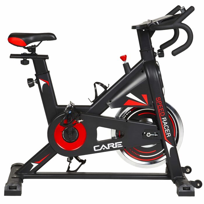 CARE FITNESS Spinning Bike Speed Racer: велотренажер спин-байк з 6 функціями, 12 кг, філцьова гальмівна система, професійний індоор-велосипед