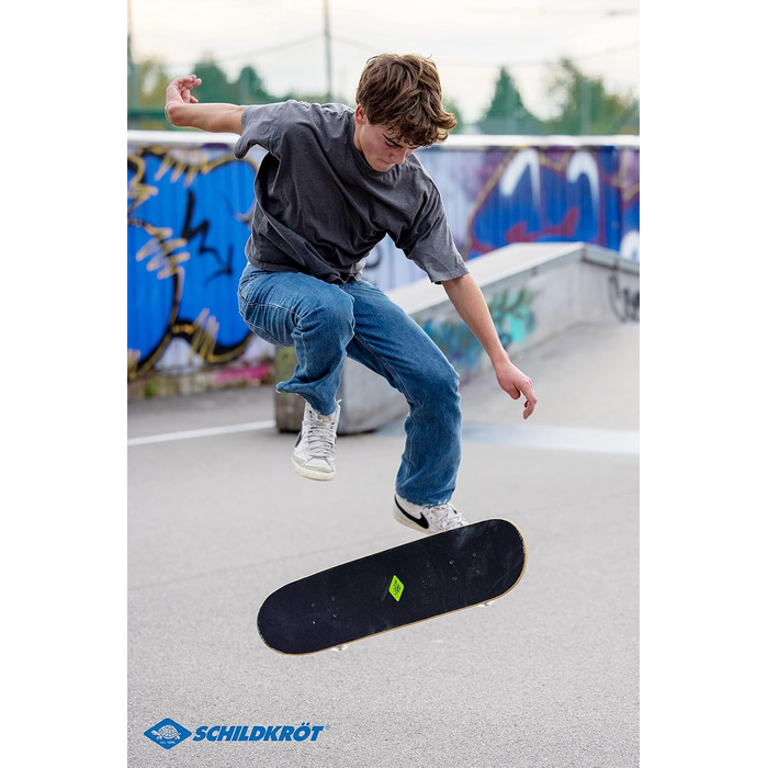 Скейтборд Schildkröt Kicker 31' для початківців, 9 шарів клену, подвійний кік, ABEC5, абстрактний дизайн