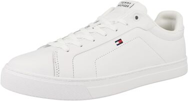 Чоловічі шкіряні кросівки Tommy Hilfiger Low Icon Court Leather Flag Essential, білі, розмір 44 EU