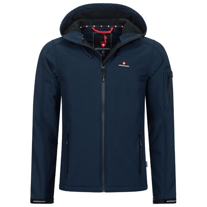Чоловіча outdoor-куртка Softshell Höhenhorn Atus водонепроникна функціональна, колір Midnight-Black (S, темно-синій)