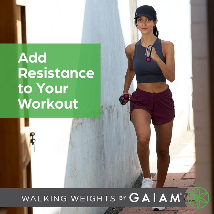 М'яка гантеля Gaiam з ремінцем для жінок і чоловіків, 1 шт, лаймова, для фітнесу та ходьби