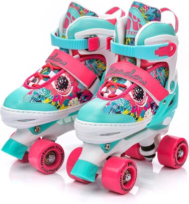 Роликові ковзани Meteor Retro Rollschuhe - стильні ролики 80-х для дітей та підлітків. Яскрава кольорова гамма, регульований розмір 39-41. Quad Skate, Inline Skates, MEADOW