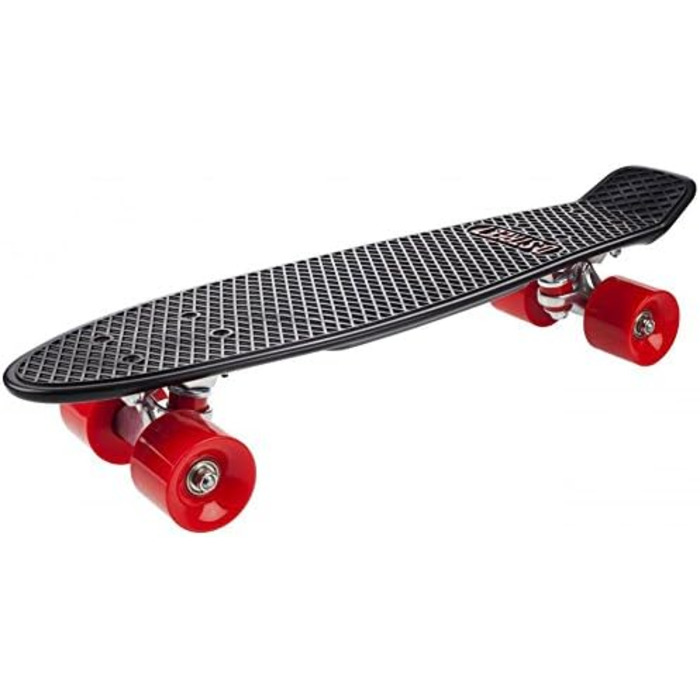 Скейтборд Dstreet Polyprop 3rd Gen 23'' для дорослих, чорний/червоний, поліпропілен