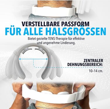 FORTHiQ Масажер для шиї з підігрівом, електричний масажер для шиї, 15 рівнів, портативний, 2025 Edition