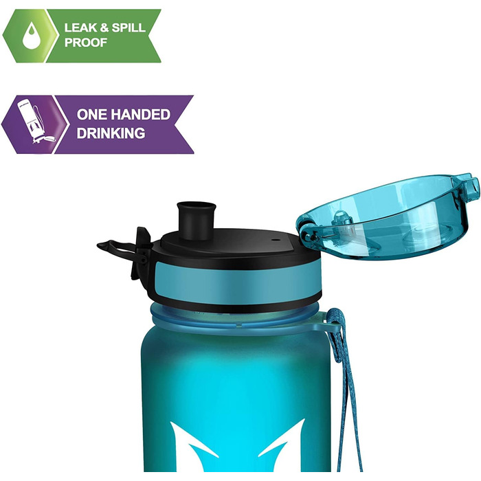 Фляга для води Super Sparrow: Tritan, без BPA, 350/500/750/1000 мл - для спорту, велосипеда, фітнесу, університету, подорожей