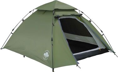 Намет Lumaland Outdoor Kuppelzelt - 2-3 особи, 215x195x120 см, зелений. Ідеальний для кемпінгу, подорожей, фестивалів та трекінгу
