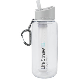 Пляшка-фільтр LifeStraw 1 л, пластикова, 2-ступенева, прозора