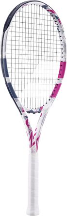 Тенісна ракетка Babolat Evo Aero Pink для дорослих, натягнута, потужність і комфорт, аеродинамічна рама Alpha, технології Evo 4 Feel та Woofer, ручка Syntec Evo Grip 2, французький бренд, рожева