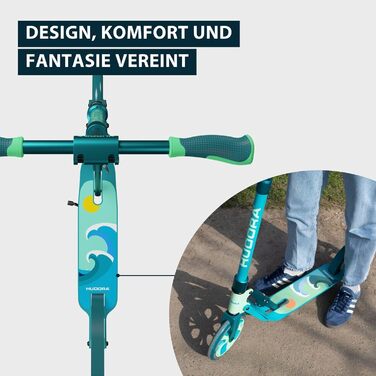 Самокат HUDORA BigWheel 205 Advanced Daydream - для дорослих та дітей до 100 кг, складаний, з регульованою висотою