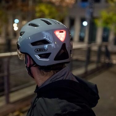 Велошолом ABUS Pedelec 2.0 ACE з підсвіткою, візором, дощовиком та захистом вух для жінок і чоловіків