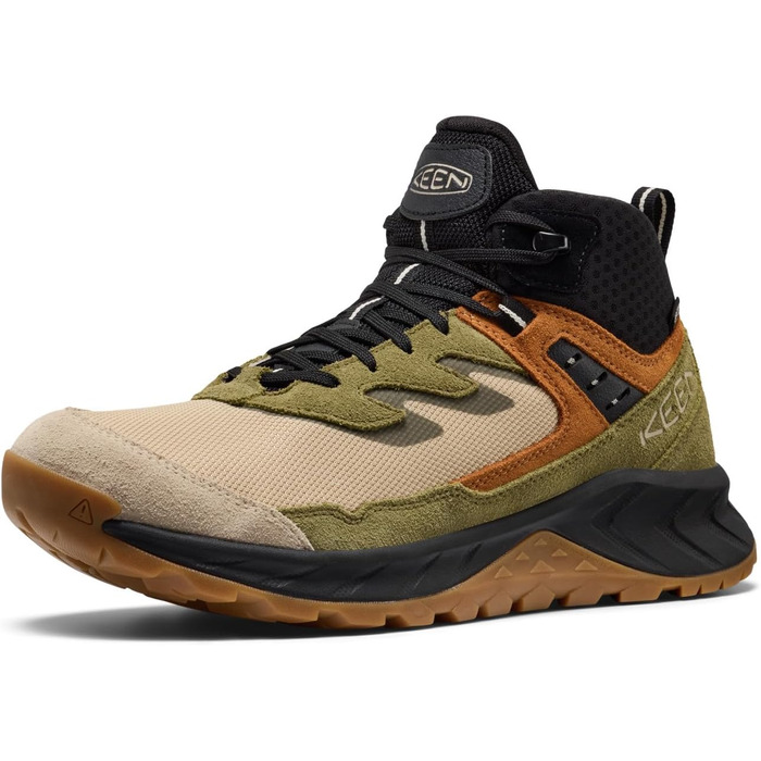 Чоловічі трекінгові черевики KEEN Hightrail Mid Waterproof, 40.5 EU, колір Сафарі Чорний