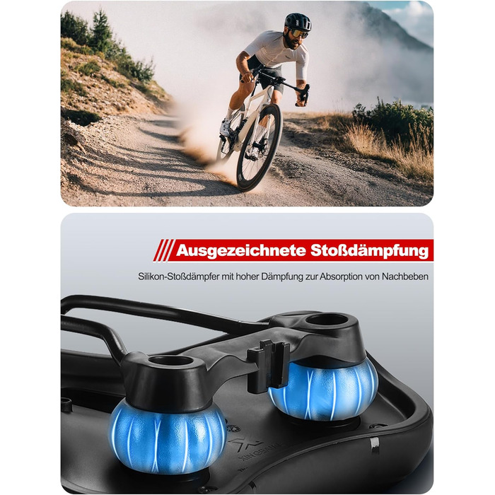 PRMHOOT Велосипедне сідло для чоловіків та жінок з Memory Foam, зручне, м'яке, ергономічне, дихаюче, амортизуюче. Підходить для електровелосипедів, MTB, шосе, міських велосипедів (Чорний)