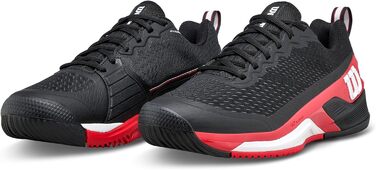 Тенісне взуття Wilson Rush Pro 4.5 для чоловіків (48 EU, чорний, інфрачервоний, білий)