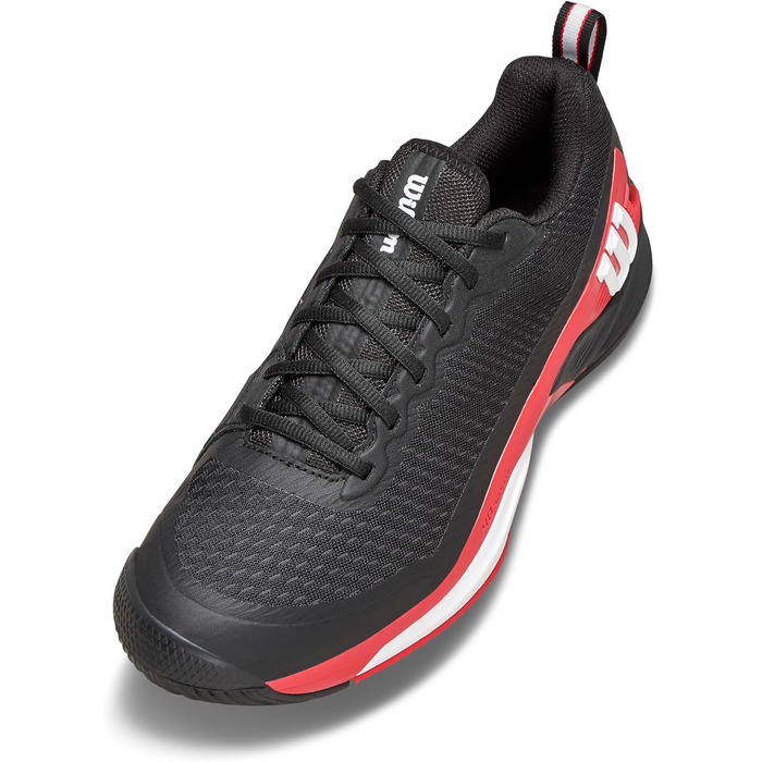 Тенісне взуття Wilson Rush Pro 4.5 для чоловіків (48 EU, чорний, інфрачервоний, білий)