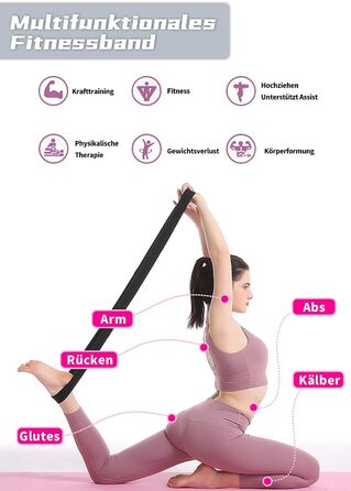 Стрічки для фітнесу з тканини, тренувальні стрічки для пілатесу, набір 3 шт. Стійкі до ковзання, спортивні стрічки для фітнесу, силові тренування, стрічки опору, сірі, темно-сірі, чорні