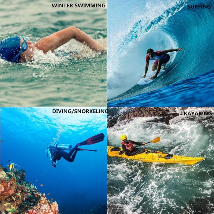 Набір рукавиць та шкарпеток для дайвінгу Wsobue 3мм неопрен, теплий, гнучкий, антиковзкий, для чоловіків та жінок (L)