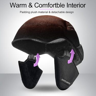 Шолом для гірських лиж та сноуборду Odoland з маскою, регульований розмір, захист вух, для чоловіків, жінок та підлітків, S (54-56 см), колір: градієнт фіолетовий