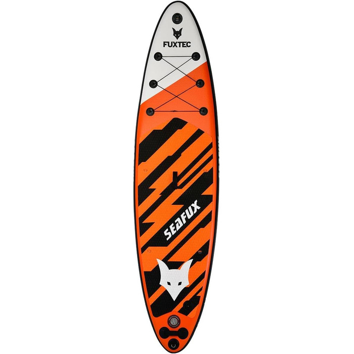 Надувна SUP-дошка Fuxtec 320×81×15 см з 3 плавниками, набір для сапсерфінгу, туристична, до 150 кг, з рюкзаком