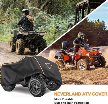 Водонепроникний чохол для квадроцикла NEVERLAND, XXXL, для Polaris, Yamaha, Honda, Coleman, захист від пилу, УФ, вітру, універсальний, зелено-чорний