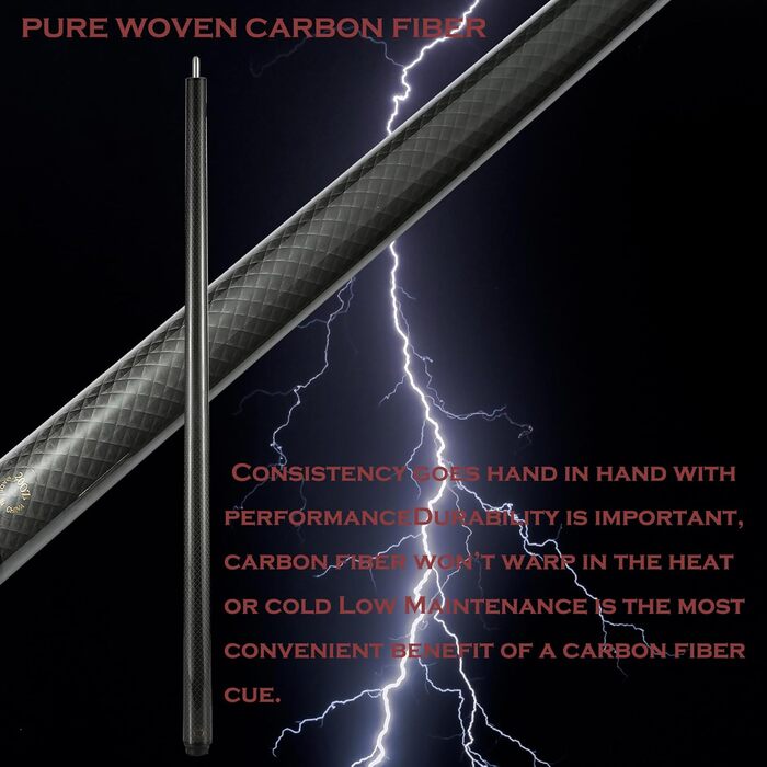 Більярдний кий CROWN ME з карбону, 12.5 мм наконечник, більярдний кий