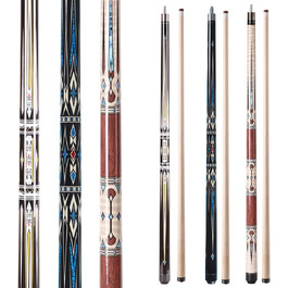 Набір київ для більярду: 2 киї (147.3 см) з акації, 3 наконечники | Київ для більярду, набір, акація