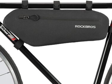 Велосипедна сумка ROCKBROS трикутна, водонепроникна, 3-4 л, чорна, на раму