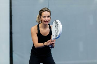 Ракета для падел-тенісу VirtuFit Control - для початківців/гібридна - середній/Fusion Pro - для досвідчених, білий/сріблястий (Fusion Pro)