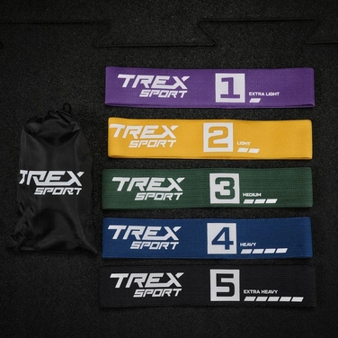 Набір еластичних стрічок-розтягувачів Trex Sport 330 x 60 мм, 5 шт.