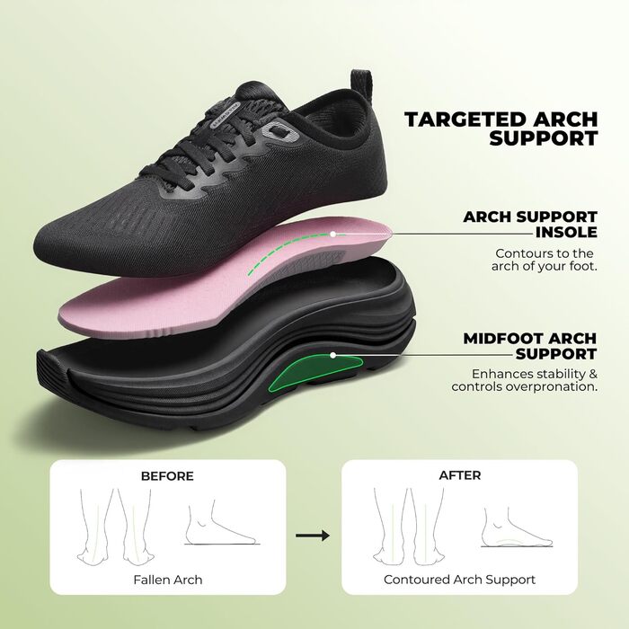 Жіночі кросівки Allswifit для ходьби, бігу та тенісу, чорні (43 EU). Зручні, дихаючі, з амортизацією