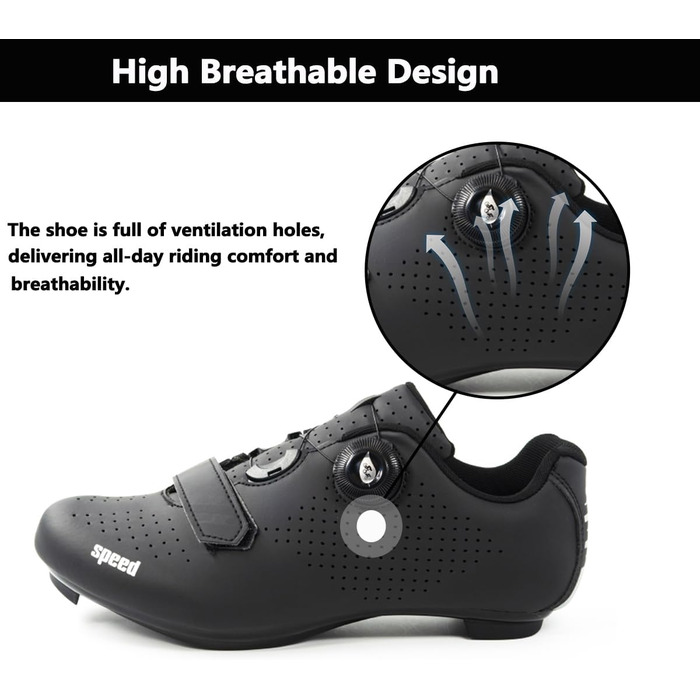 Велосипедні шкарпетки FANSU для чоловіків та жінок, шосейні велотуфлі з Delta-cleats, сумісні з педалями Look SPD-SL Delta Lock, сумісні з Peloton, чорні, 43 EU