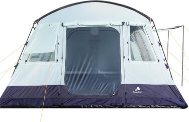 Намет CampFeuer XtraL для 6 осіб, темно-синьо-сірий, водонепроникність 5000 мм, з тамбуром та вшитим дном | Сімейний, кемпінговий, фестивальний намет
