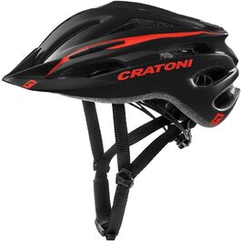 Велошолом Cratoni Pacer+ чорний-червоний матовий S-M