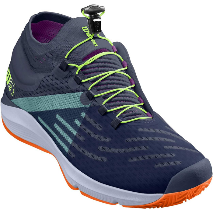 Тенісні кросівки Wilson KAOS 3.0 SFT Paris для чоловіків, 42 EU, блакитний, оранжевий, зелений