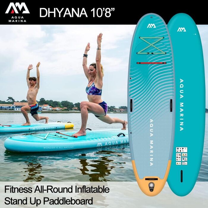 Надувна SUP-дошка Aqua Marina Dhyana 325 см, для фітнесу, бірюзова, комплект