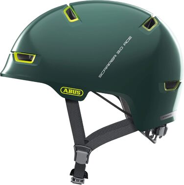 Велосипедний шолом ABUS Scraper 3.0 ACE для міста, міцний, зелений, розмір M (54-58 см), унісекс