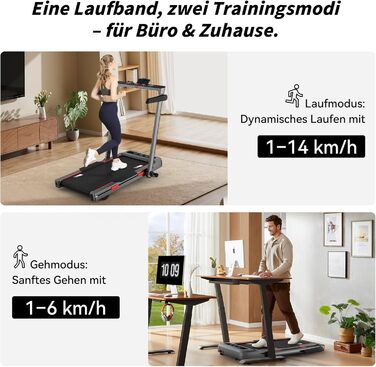 Біговий тренажер JASPORT H з нахилом 12°, 2-в-1 Walking Pad до 14 км/год, двигун 3.0HP, 18 програм, сенсорний та пульт дистанційного керування, Dual LED, складний 157 мм, Bluetooth App Zwift/Kinomap, для дому та офісу (GL3H)