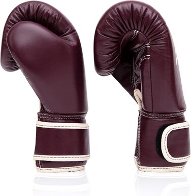Боксерські рукавички Fairtex BGV16 з натуральної шкіри для Муай Тай, каштанові, 16 унцій