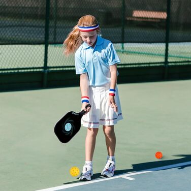 Набір пікбол-ракетки Achiou - пікбол-ракетки з високопродуктивною поверхнею з скловолокна, легкі, з сумкою, для чоловіків та жінок, 2 м'ячі для пікболу (outdoor та indoor)